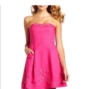Lilly Pulitzer pink Bernadette strapless dress size 4
